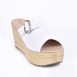 Price Shoes Plataformas Elegantes Mujeres 562331BLANCO