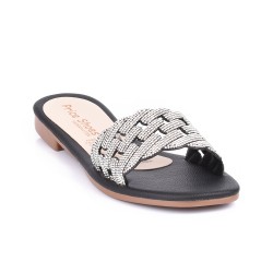 Price Shoes Sandalias Planas Para Mujeres 9021256NEGRO