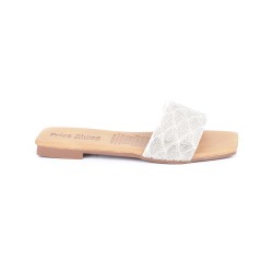 Price Shoes Sandalias Planas Para Mujeres 902C1059PLATA