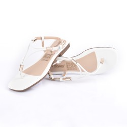 Price Shoes Sandalia Plana Para Mujer 642SP-66BLANCO