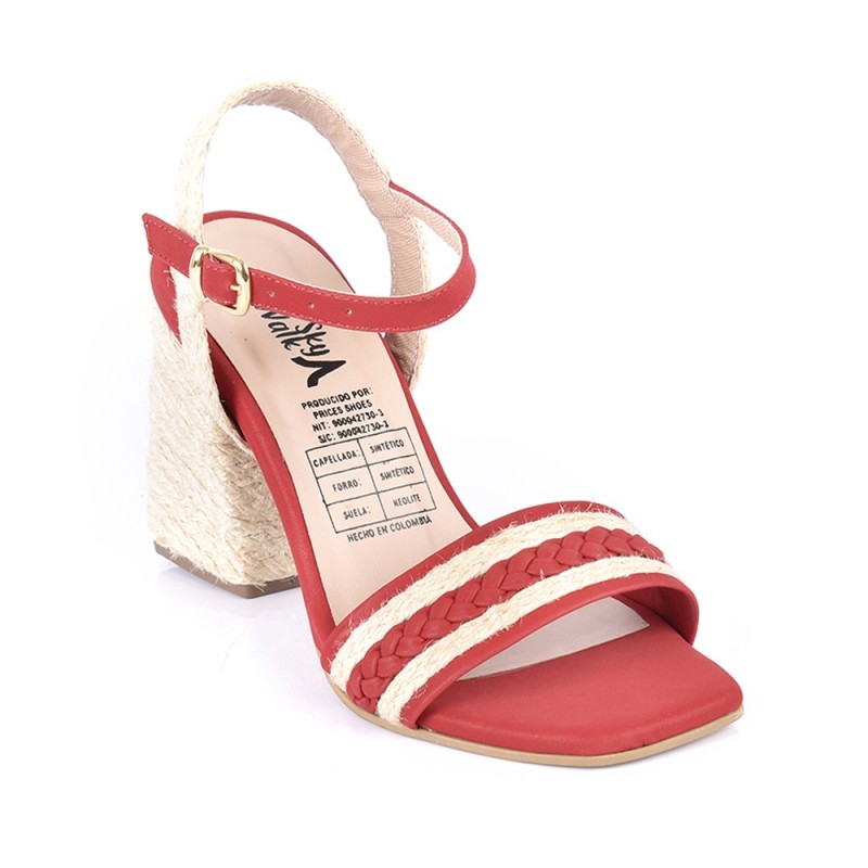 Price Shoes Sandalias Tacones Mujer 882Indirarojo